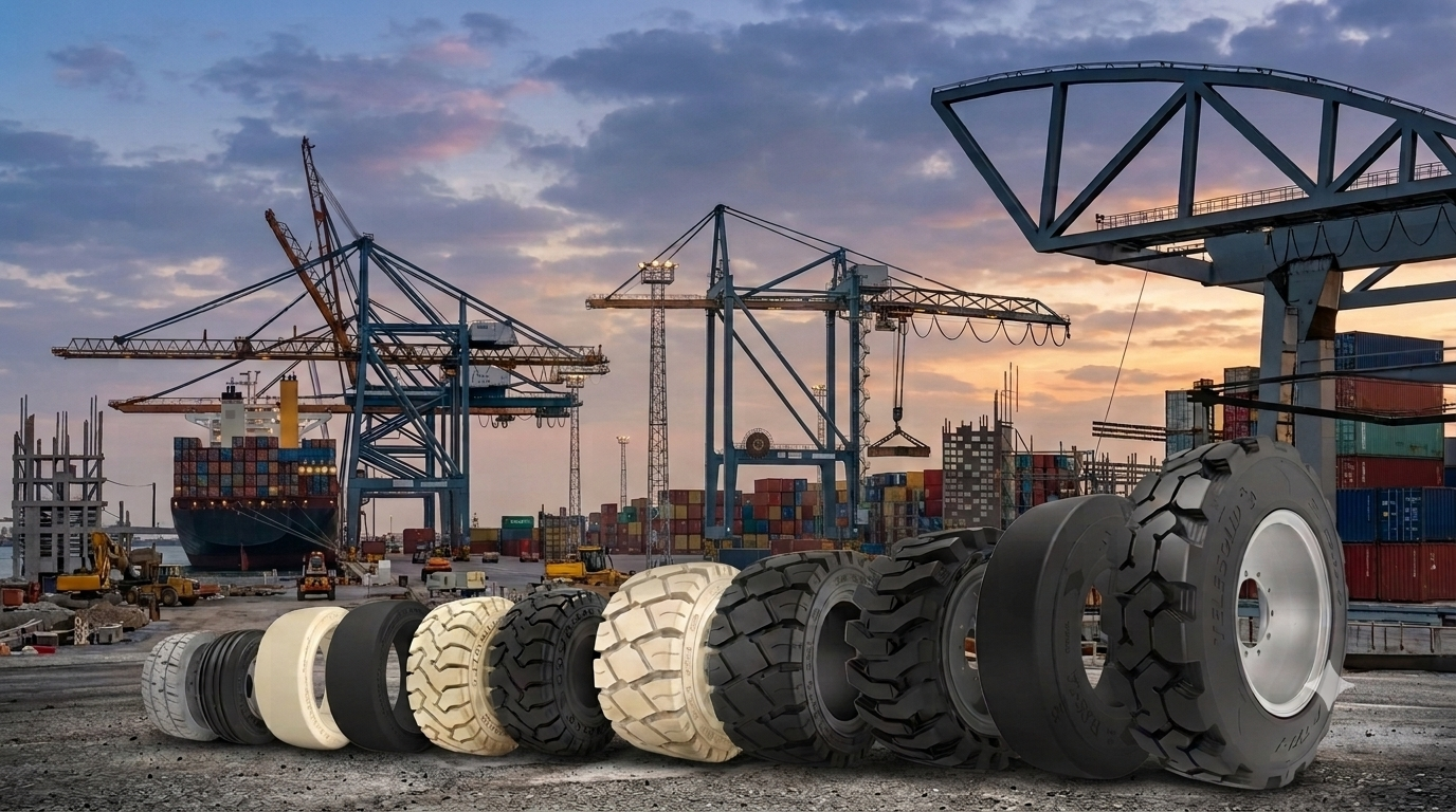 ATIRE industrial tires at port